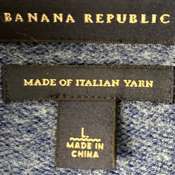 Banana Republic Men’s wool blend sweater blue Italian yarn size large - Picture 8 of 8